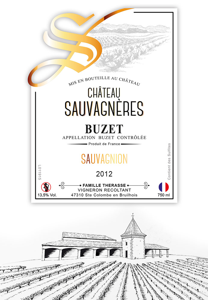 Etiquette de vin Sauvagnères